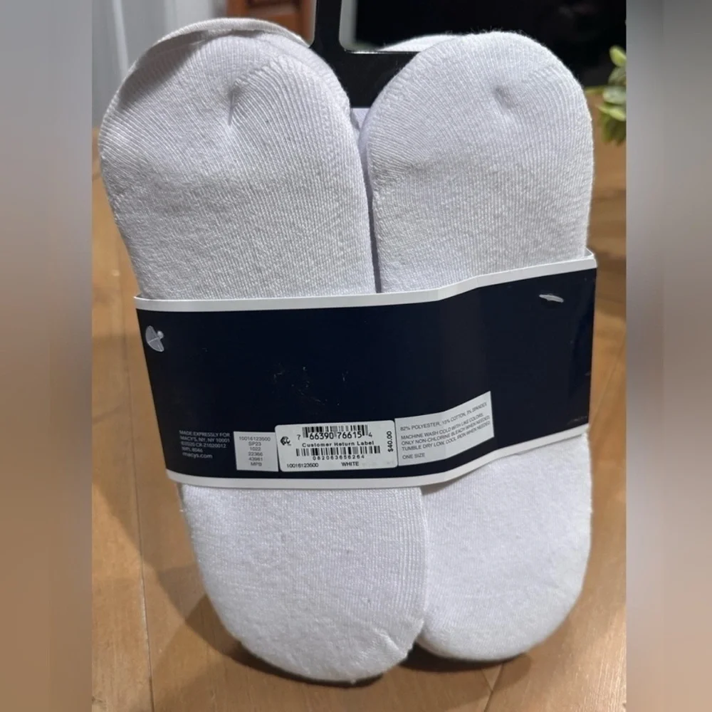 Club Room men’s white solid 12 - pack no show socks